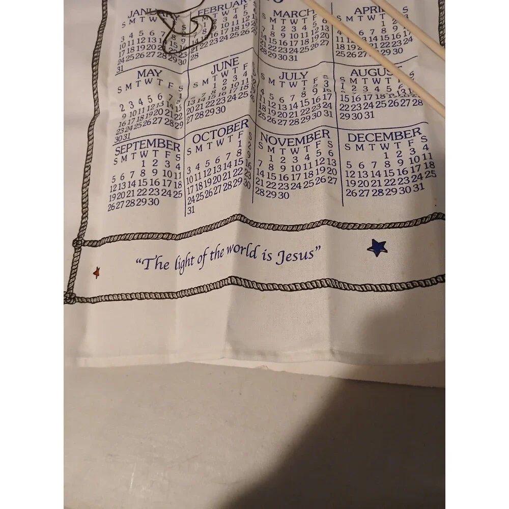 Kay Dee Designs   Sea  Lighthouse Sailboat  Linen Calendar Towel  W Box  2010